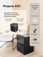 Тумба-сейф B30 зі схованками у шухлядах та RFID-замком - Зображення 2